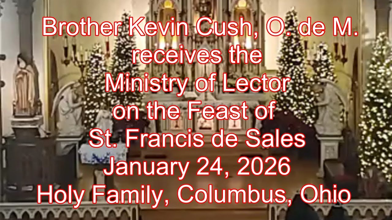 Brother Kevin receives the Ministry of Lector: Full Mass
