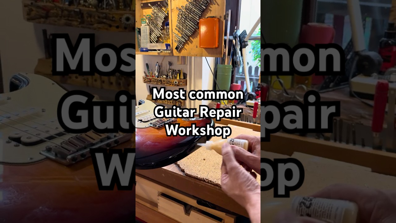 Most common Guitar repair in my Luthier Workshop #guitar #craft #repair #tutorial #howto