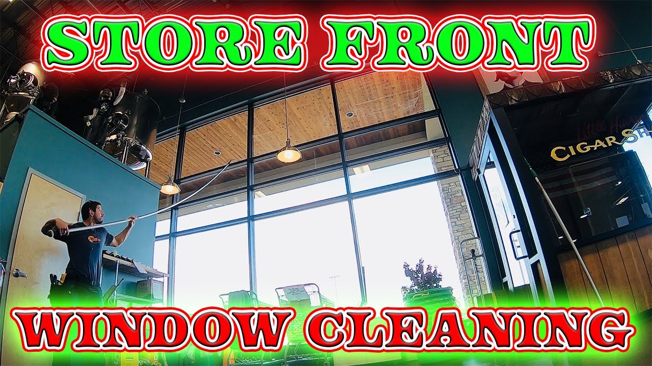 STORE FRONT WINDOW CLEANING | INSIDE AND OUTSIDE | STEVEO THE WINDOW CLEANER