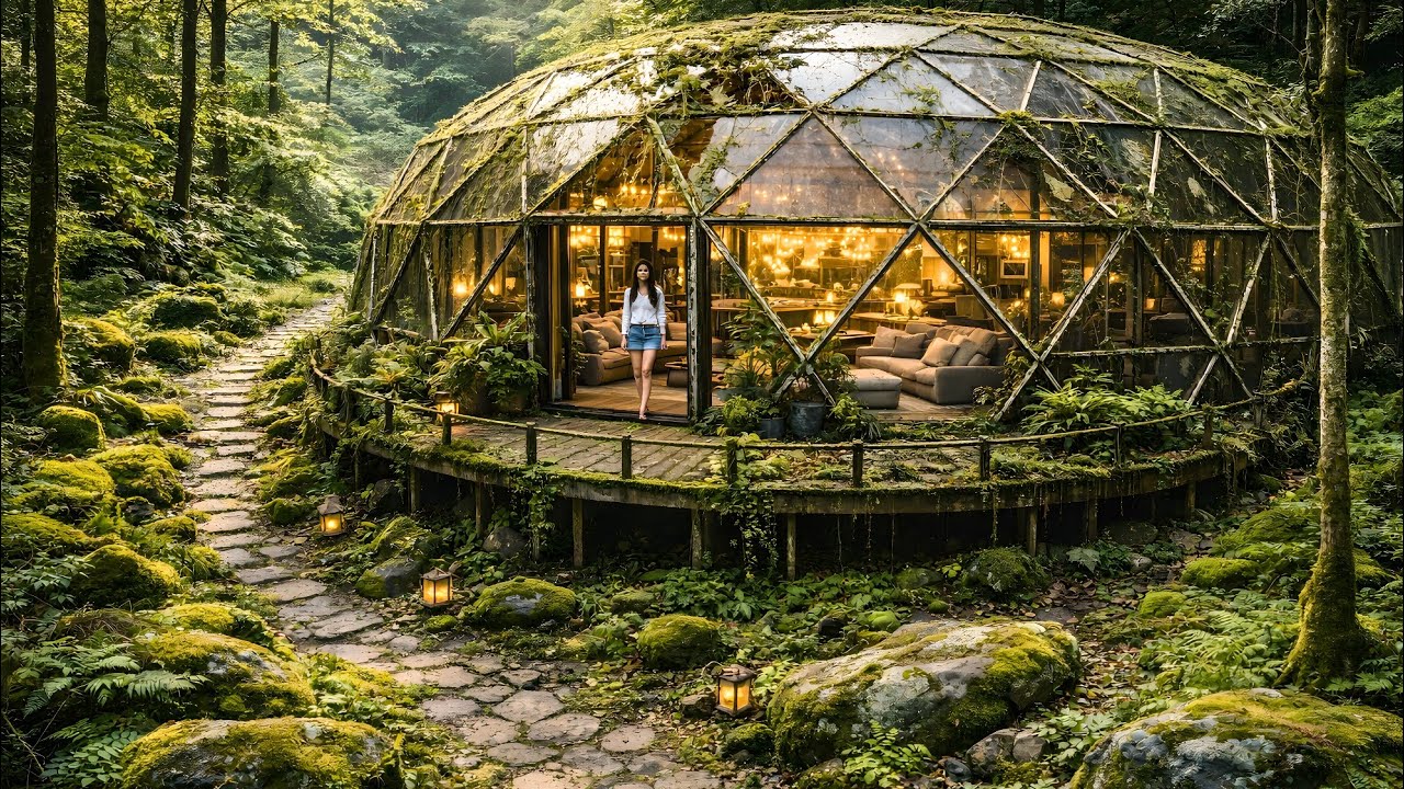 I Turned an Abandoned Geodesic Dome into Modern Luxury House (ASMR)