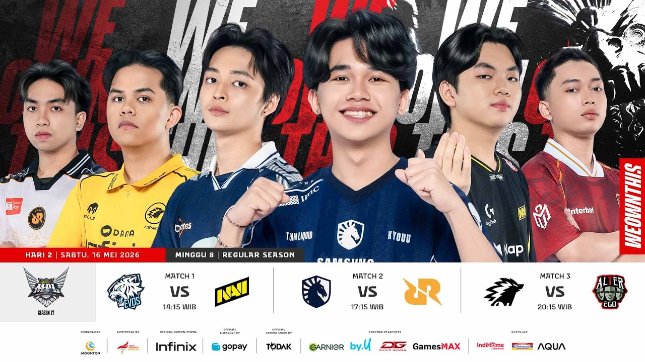 🔴 LIVE | MPL ID S17 | Regular Season Hari 2 Minggu 8 | Bahasa Indonesia