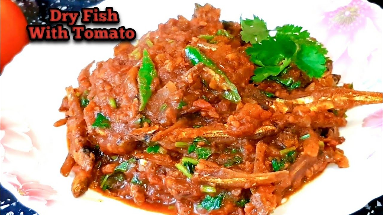 DRY FISH WITH TOMATO| TOMATO CHUTNEY  WITH DRY FISH |DRY FISH RECIPE  BY SUMAN #DRY_FISH #SUMAN