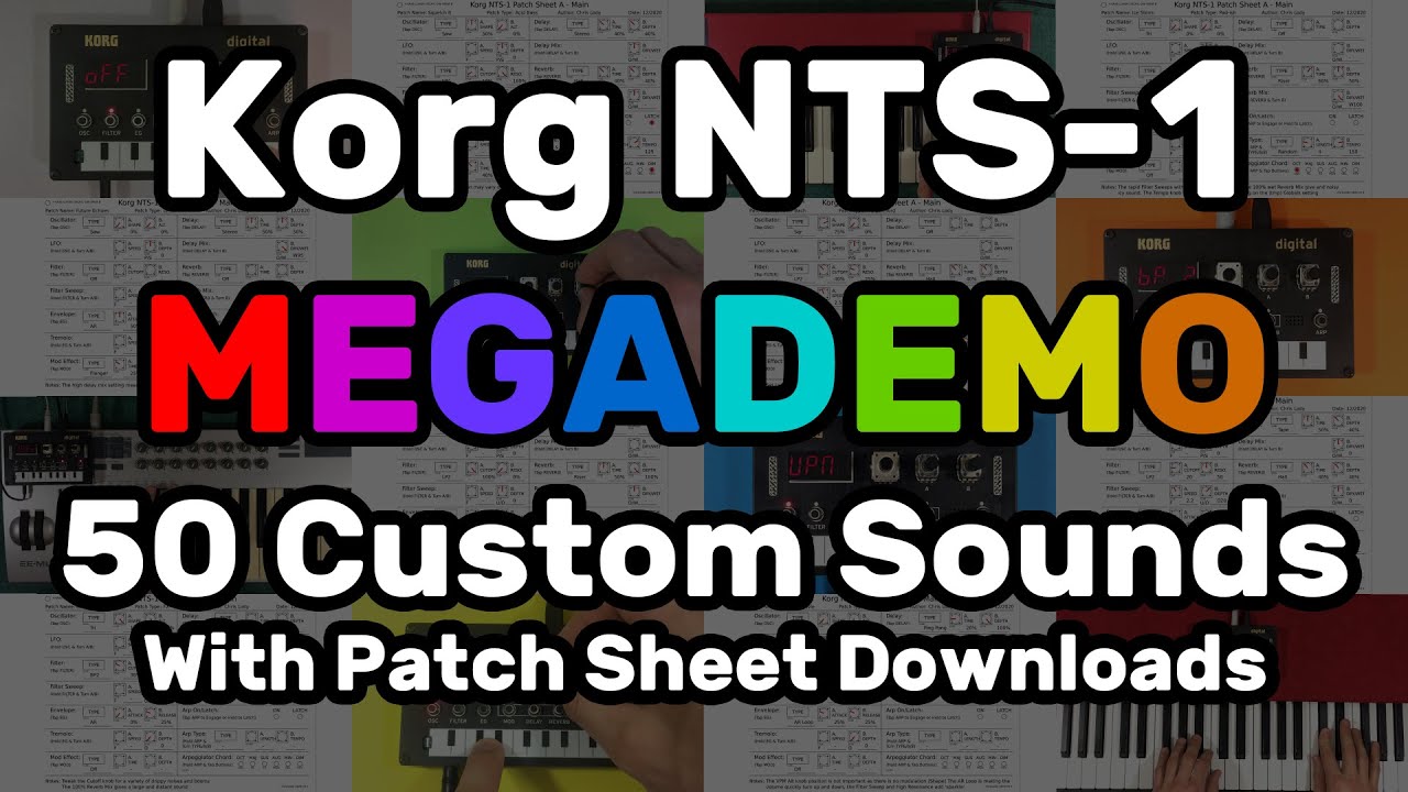 Korg NTS-1 - 50 Custom Patches with Downloads - Megademo