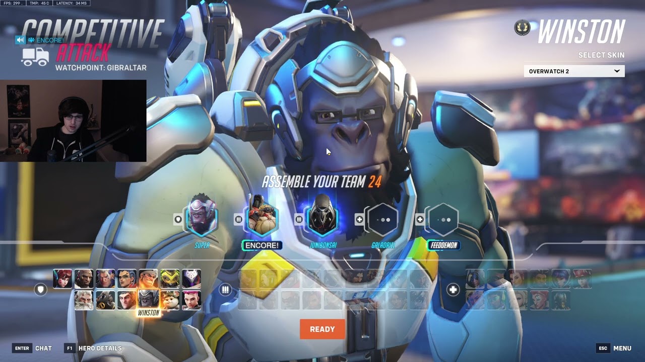 20K DMG! SUPER WINSTON GAMEPLAY WITH PERKS - OVERWATCH 2 SEASON 15 TOP 500