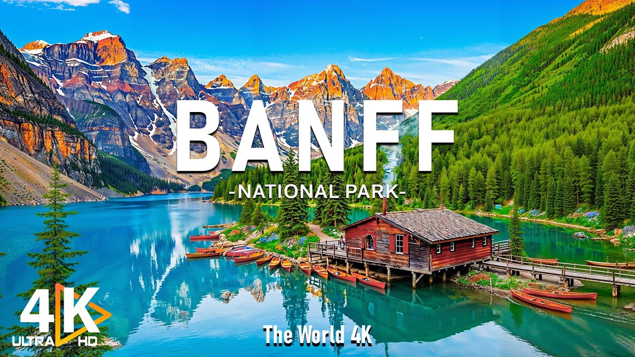 Banff National Park 4K | Alpine Majesty in Silence &ndash; Turquoise Lakes, Snowy Peaks & Open Skies