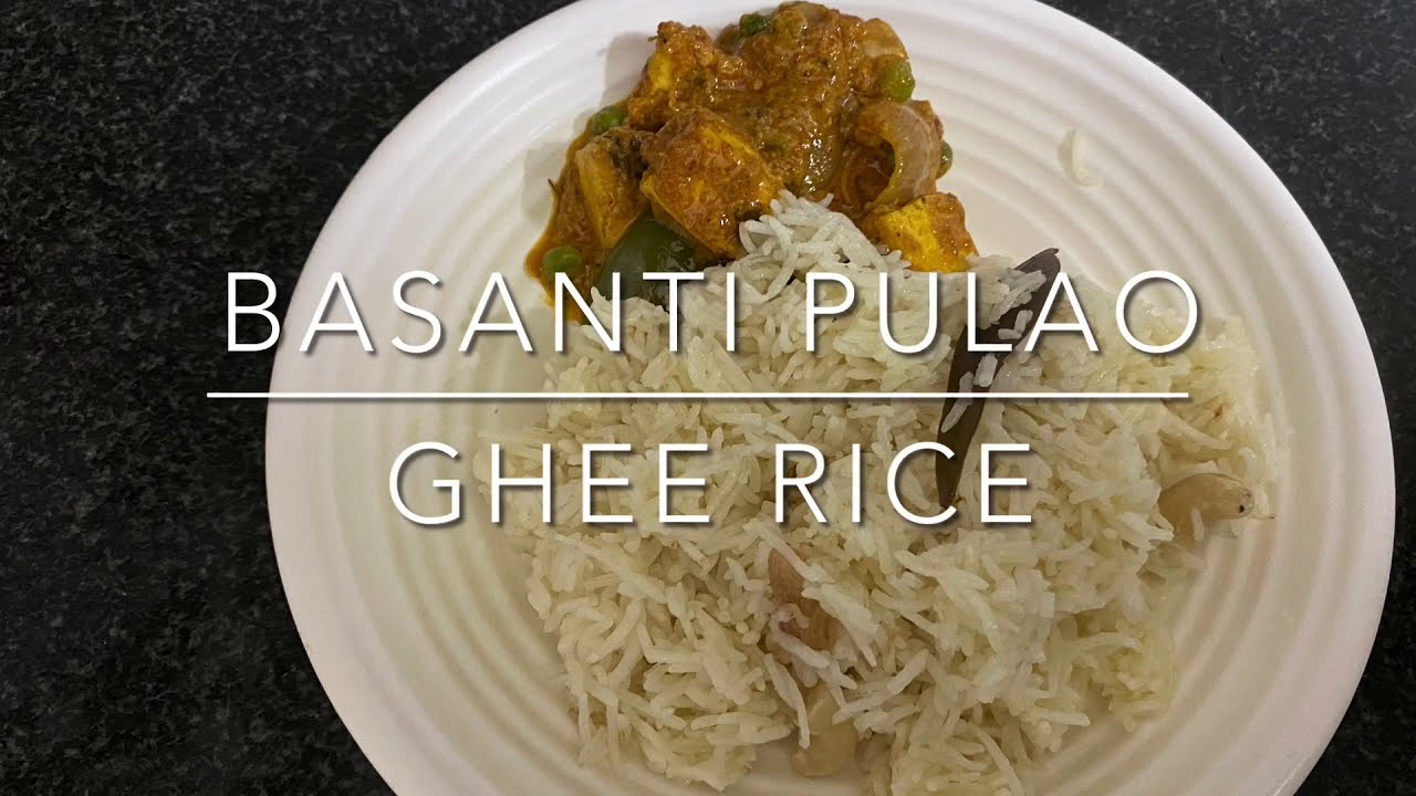 Basanti pulao | Ghee rice | Bengali rice | Quick rice recipe