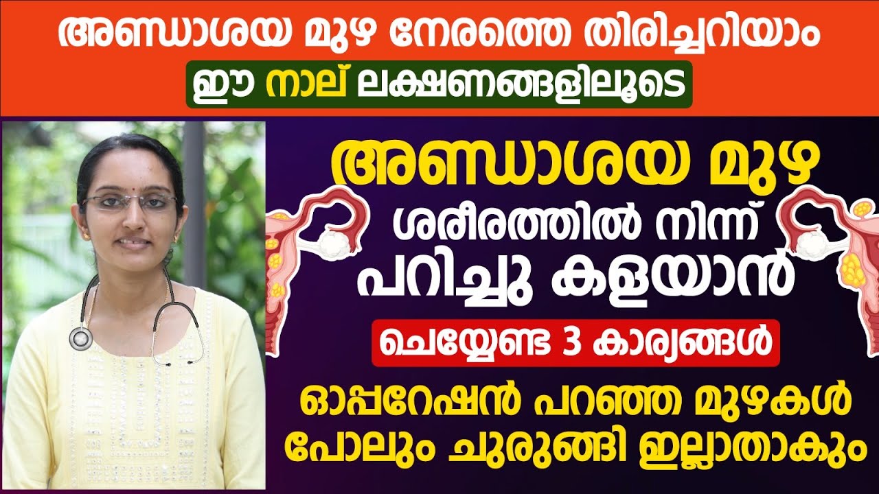അണ്ഡാശയ മുഴ ശരീരത്തിൽ നിന്ന് പറിച്ചു കളയാൻ ചെയ്യേണ്ട 3 കാര്യങ്ങൾ | ovarian cyst malayalam | Dr Priya