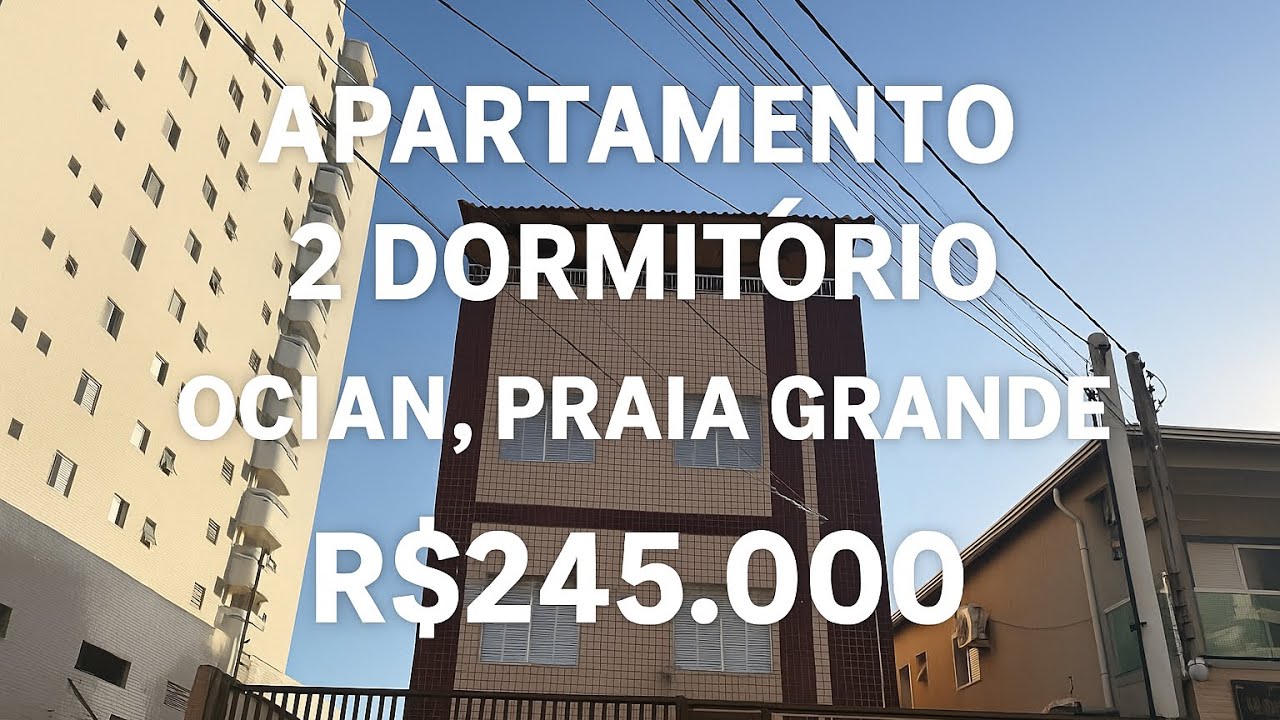 R$245.000 à vista | 2 dorms | Ocian, Praia Grande | OPORTUNIDADE | 350m do mar 