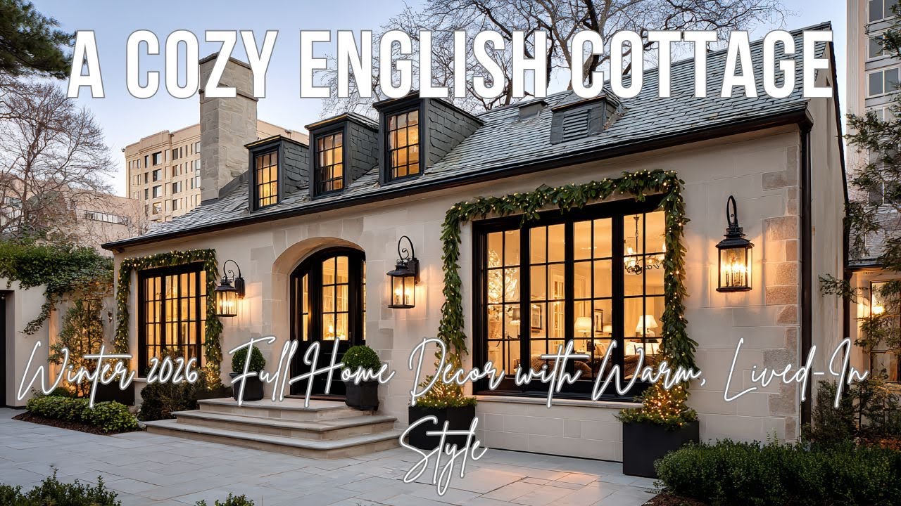 A Cozy English Cottage in Winter 2026  Full Home Decor with Warm, Lived In Style