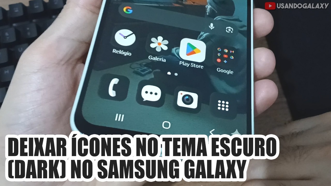 Como DEIXAR ÍCONES no TEMA ESCURO (DARK) no SAMSUNG GALAXY