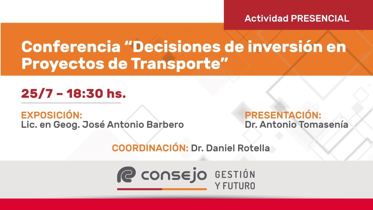 Ref. 5002J. Decisiones de inversi&oacute;n en Proyectos de Transporte.