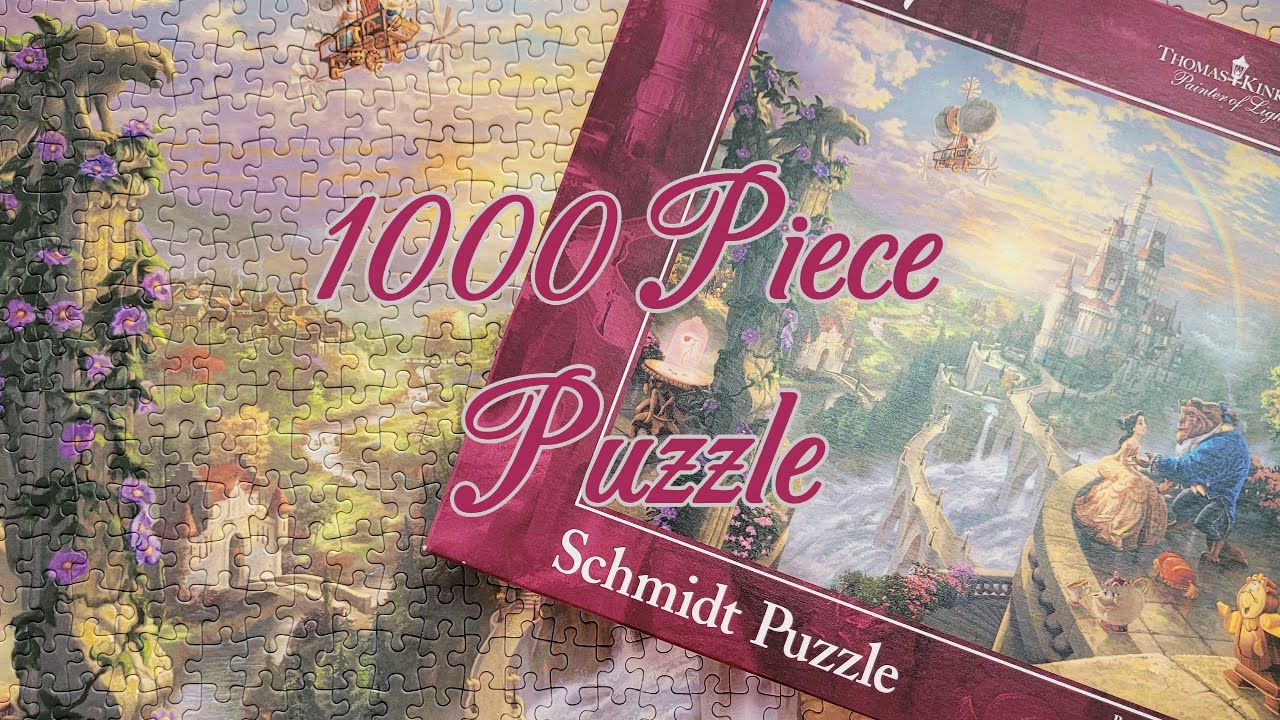 1000 Piece Beauty And The Beast | Thomas Kinkade Puzzle Time-Lapse