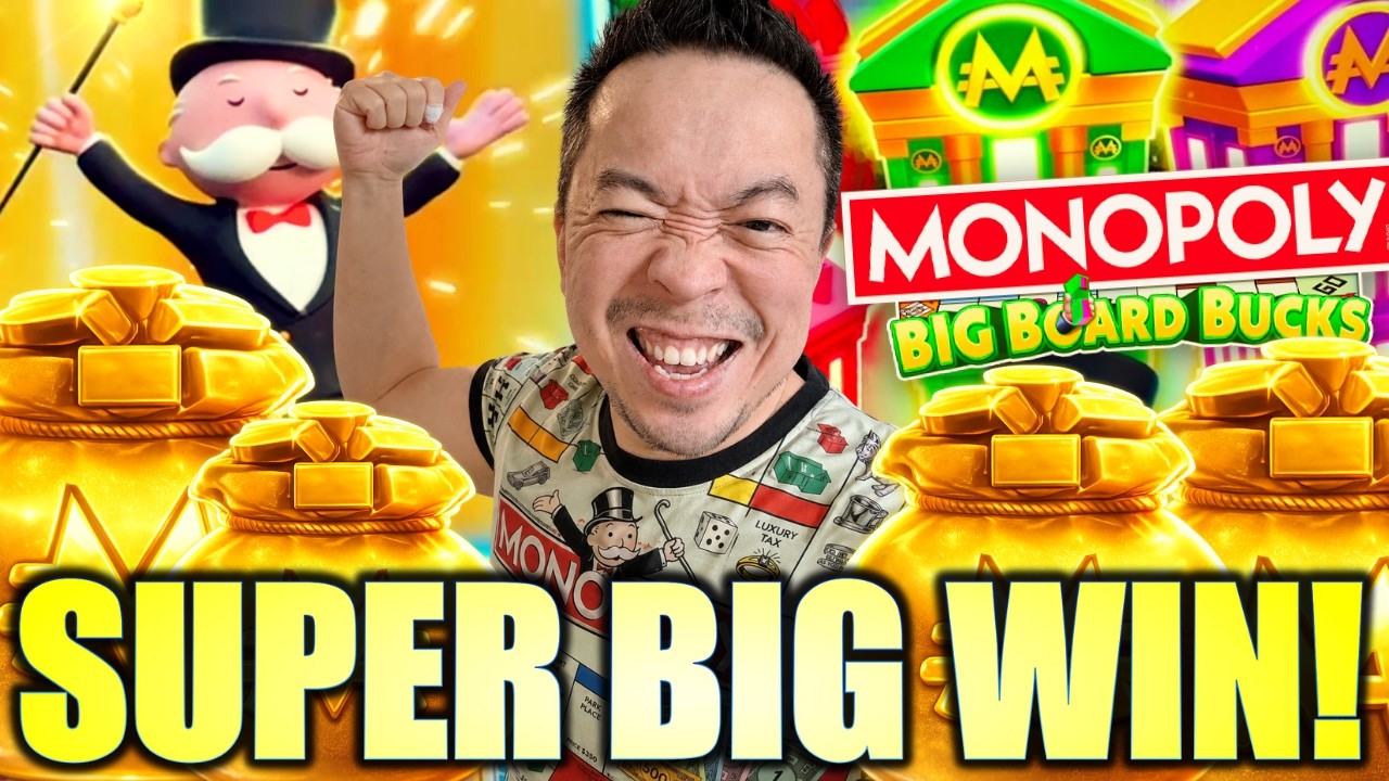 ★SUPER BIG WIN!★ WOW!!! I GOT SO MANY MONOPOLIES!! 😍 MONOPOLY BIG BOARD BUCKS Slot Machine