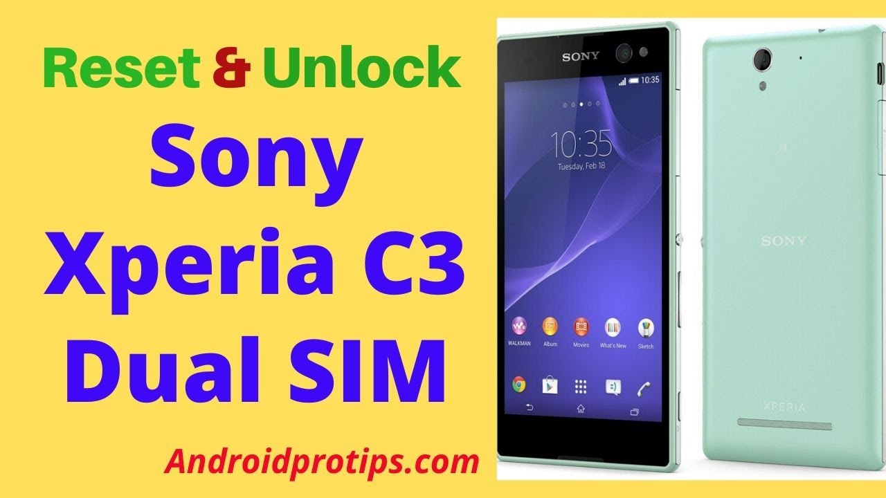 Как сделать полный сброс настроек и разблокировать Sony Xperia C3 Dual SIM