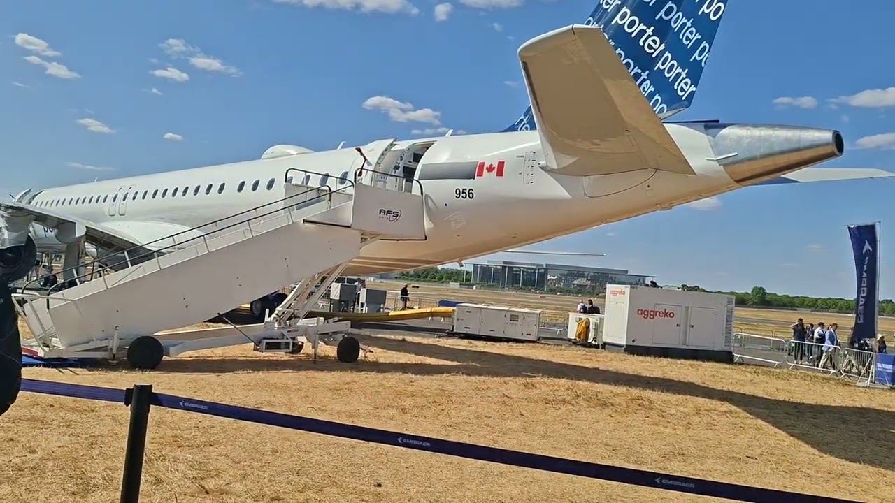 Embraer 195E2 at Farnborough International static 2026 20th July 2026