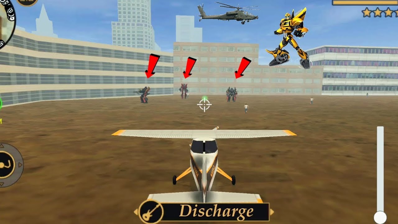 Vegas Crime Simulator - (Naxeex Airplane vs Robot Car)  - Transformer Airplane Destroy robot