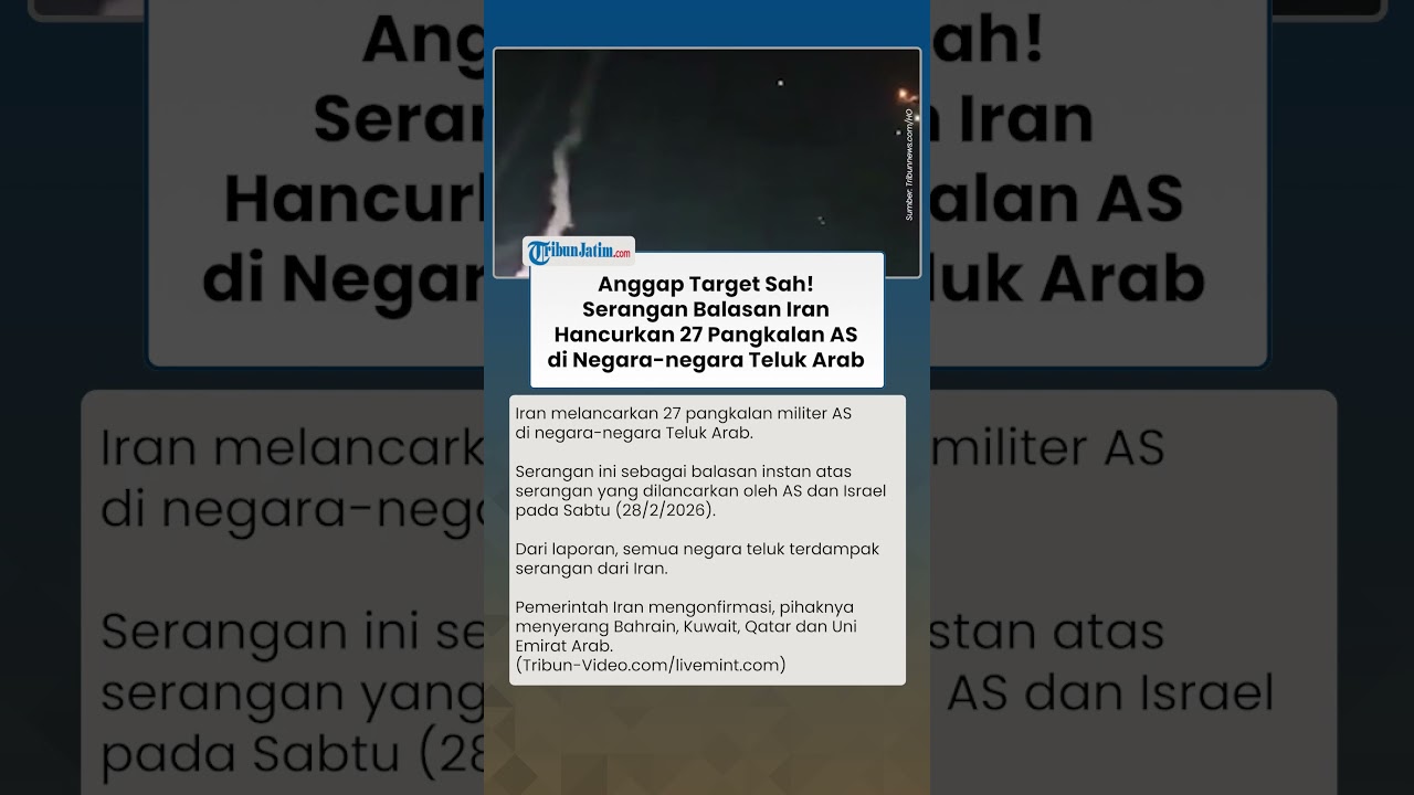 LEDAKAN BERGEMURUH! Serangan Balasan Iran Hancurkan 27 Pangkalan Militer AS di Negara Teluk Arab