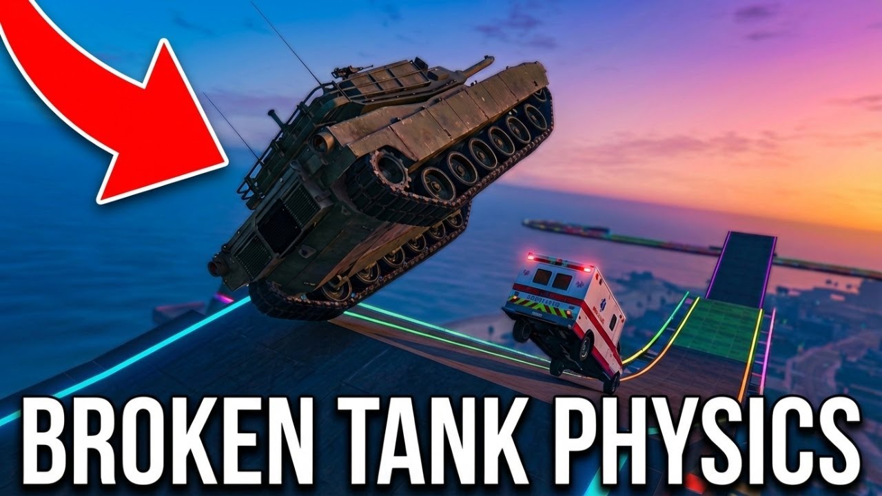 TANK PHYSICS COMPLETELY BROKEN! - GTA Races (Funny Moments)