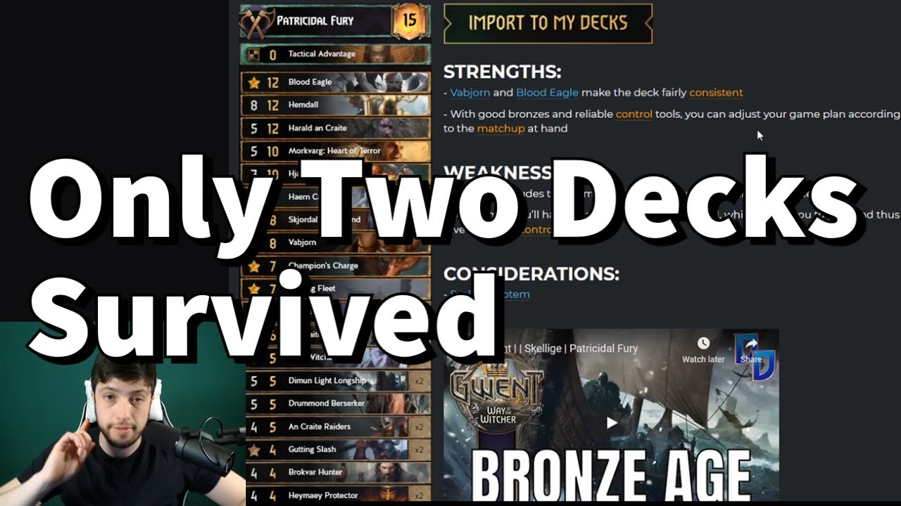 Gwent Decks Worth Crafting Prior to the Balance Patch (Meta Report #20)