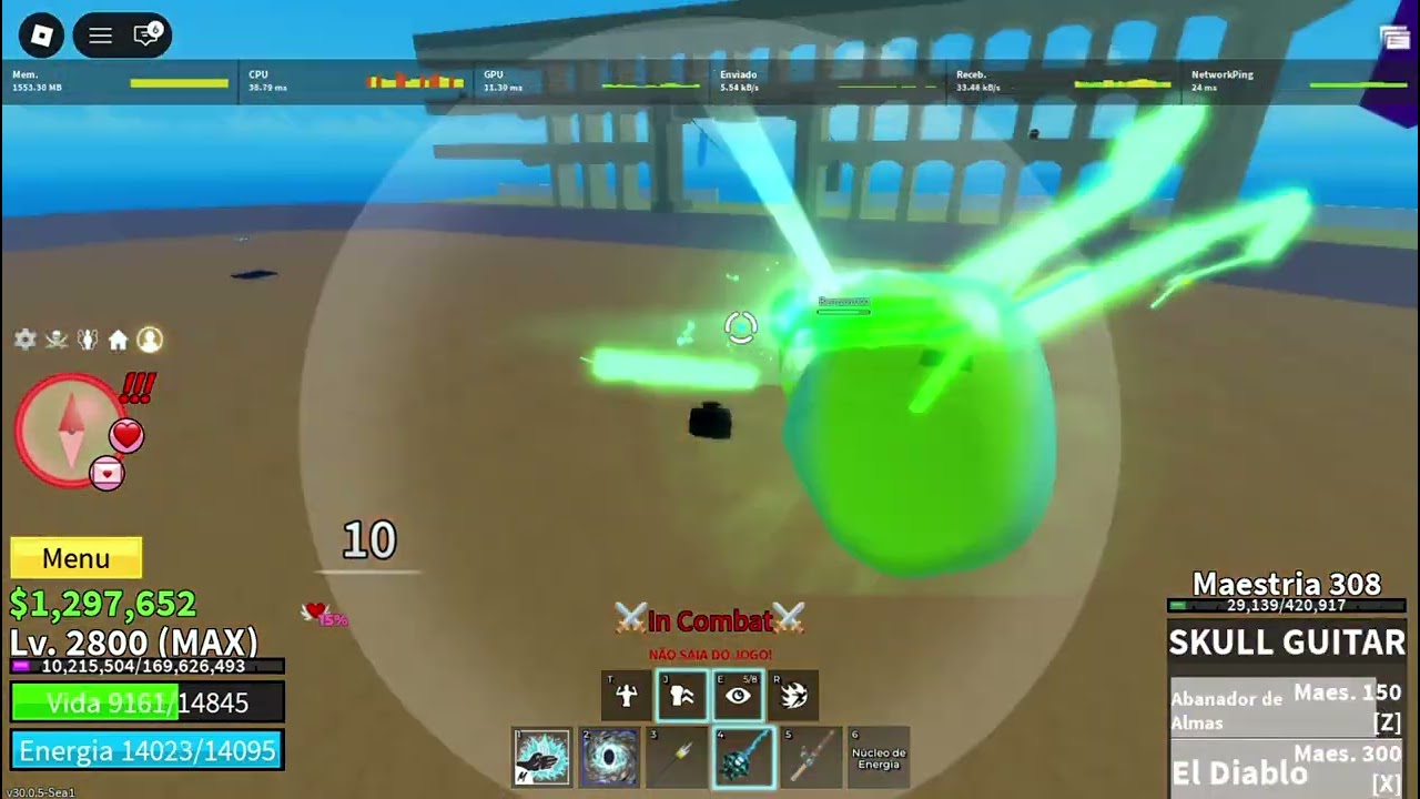 amassando o braço esquerdo  da tripulação no pvp