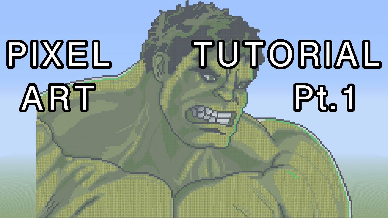 Minecraft Pixel Art Tutorial - The Hulk (Avengers: Age Of Ultron) Part 1