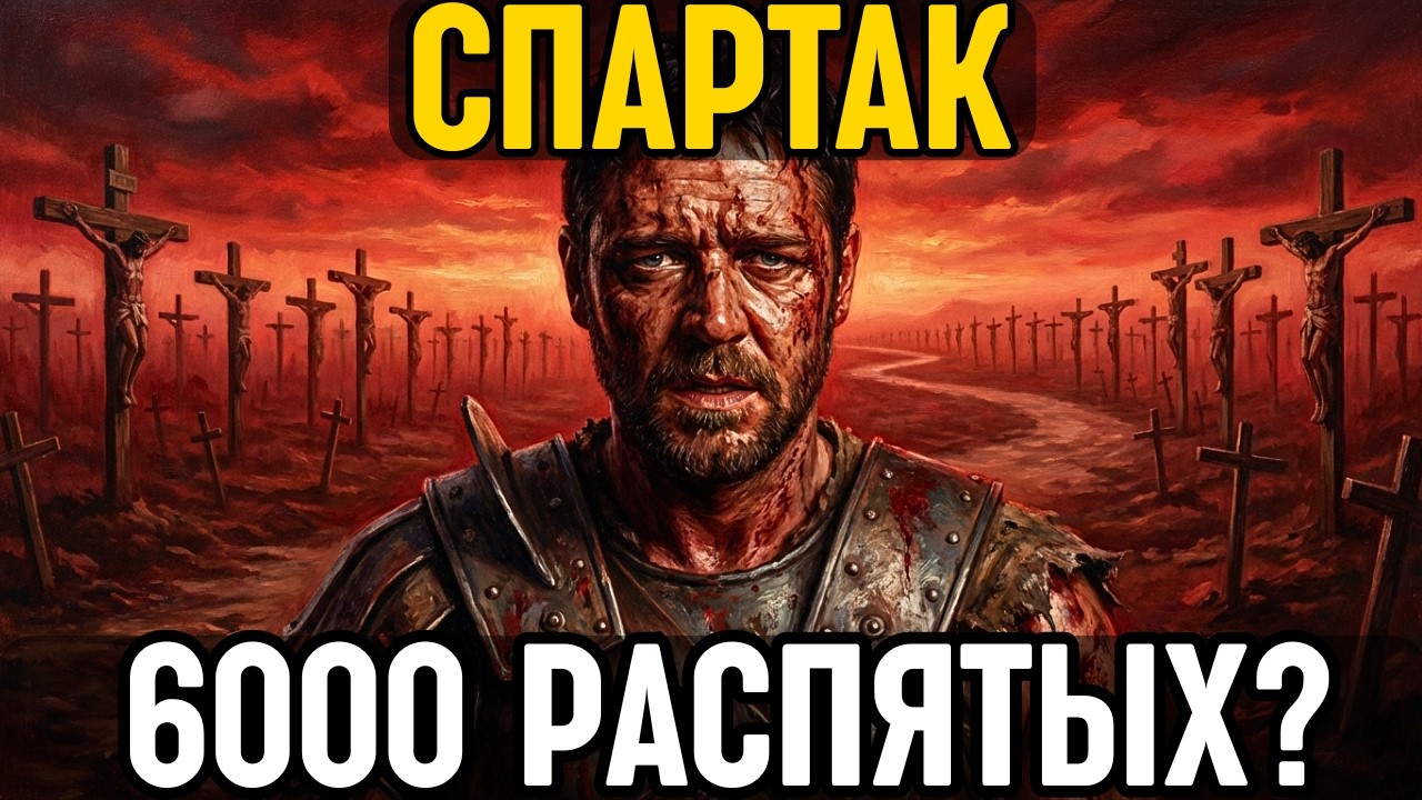 СПАРТАК: Как он БЫЛ рабом-гладиатором, но поднял восстание и был РАСПЯТ вместе с армией!