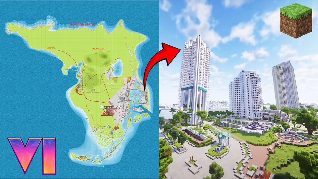 Вся КАРТА GTA 6 в MINECRAFT!