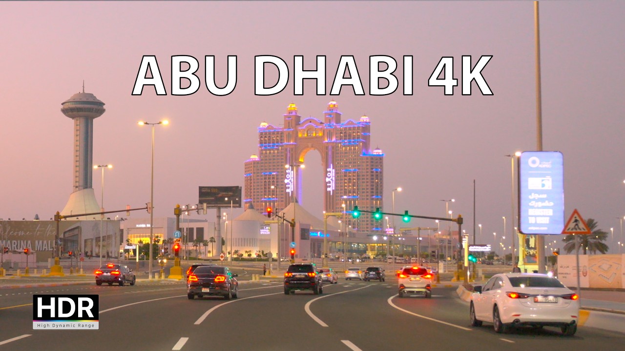 [HDR Version] Abu Dhabi 4K - Sunset Drive