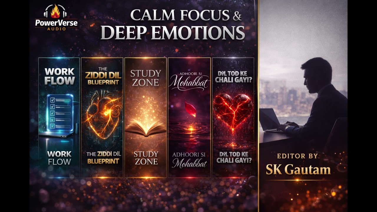 DEEP WORK + STUDY 🎧 | 5 Calm Focus Tracks | PowerVerse Audio