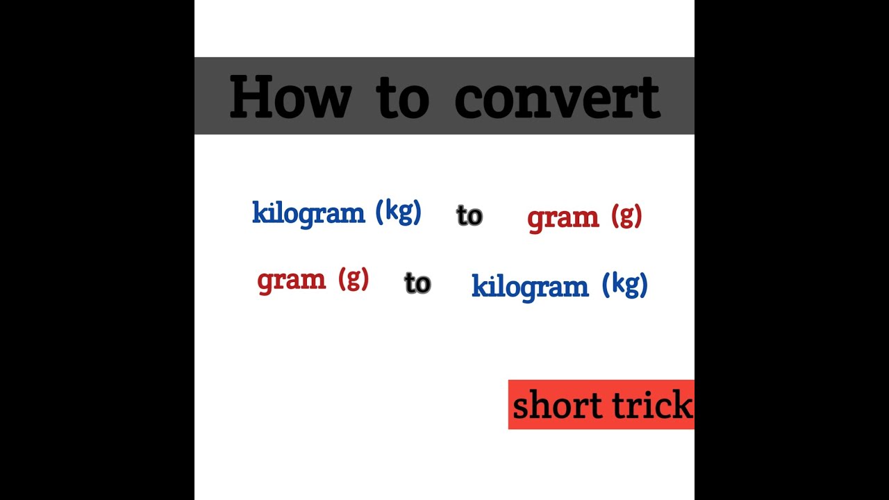 How to convert kilograms to grams and grams to kilograms || #studyonlinempcs