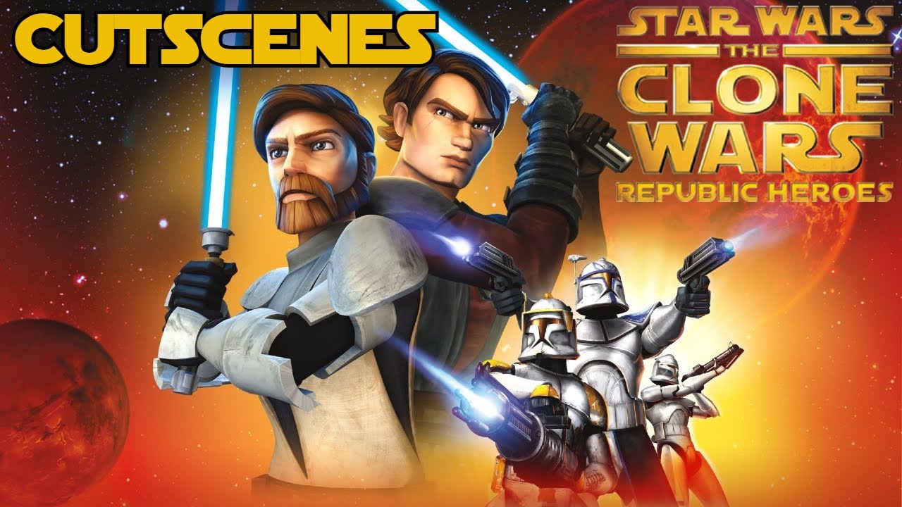 Star Wars: The Clone Wars - Republic Heroes - All Cutscenes [HD] (Xbox, Playstation, PC, Wii)