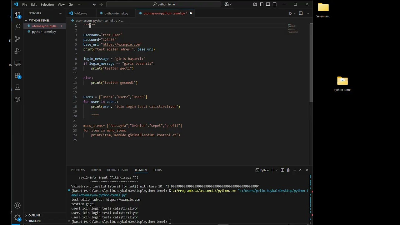otomasyon python ders1