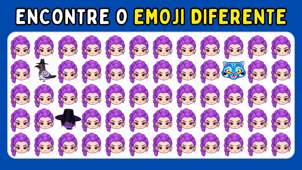🧠🕵️‍♂️ DESAFIO HUNTRIX – Ache o Emoji Diferente 👀 | Poucos Acertam Tudo