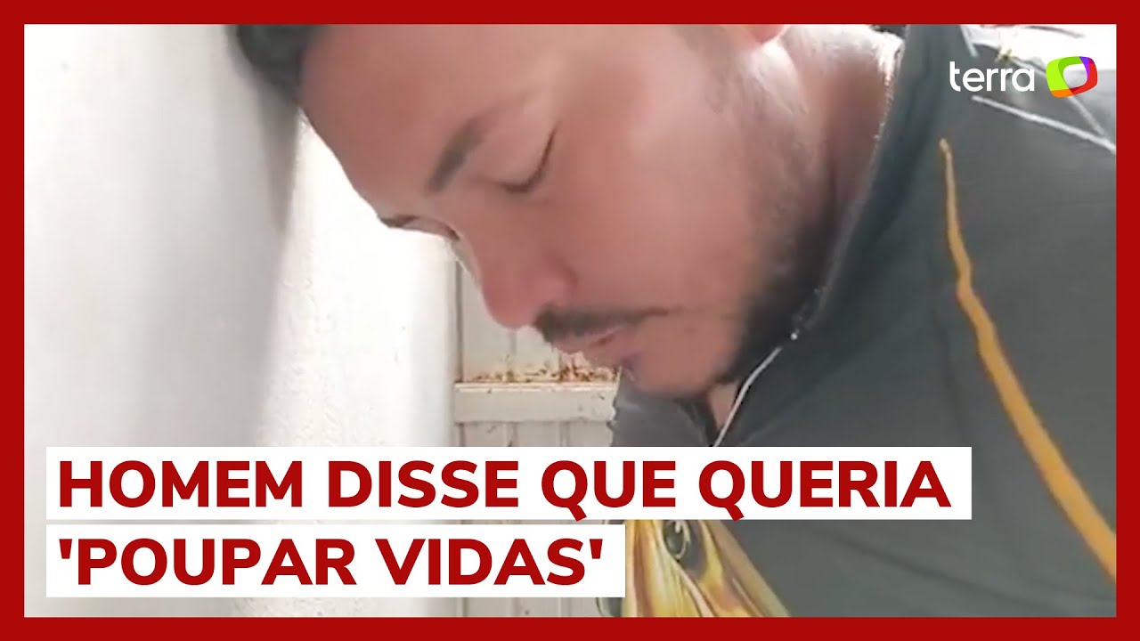 Veja o momento em que segundo autor de chacina em bar no MT se entrega à polícia
