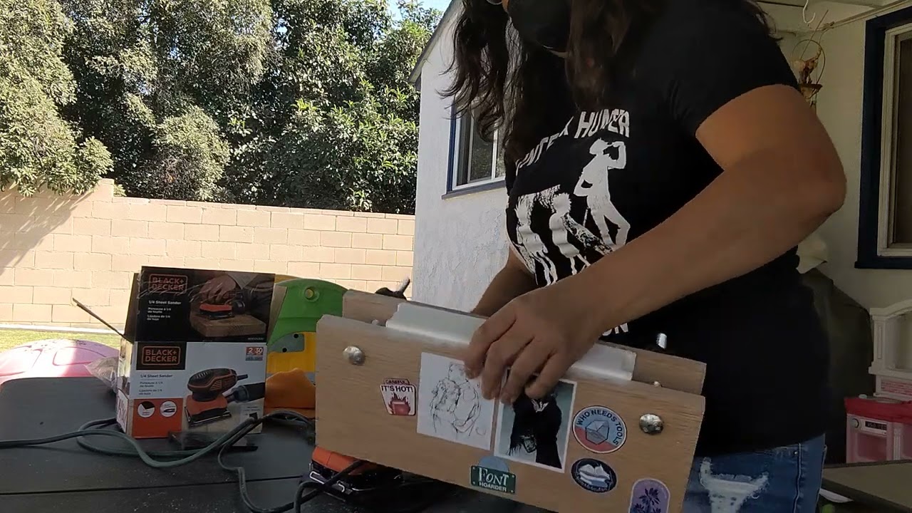 Sanding a textblock (no guillotine? no problem!)
