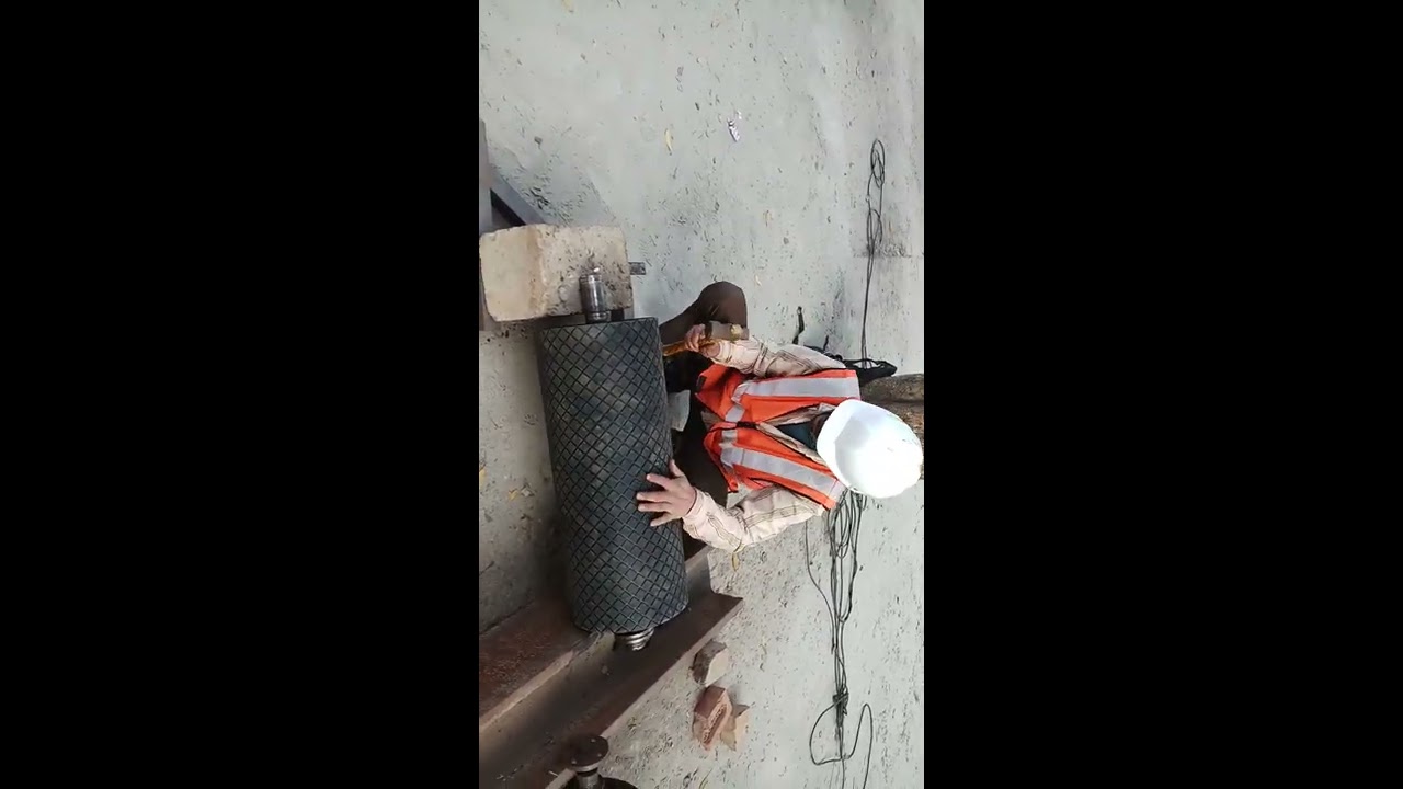 On Site Pulley Lagging Rubber Lining