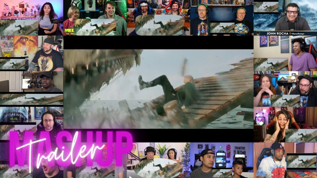 Meg 2: The Trench - Trailer Reaction Mashup 🦈🔞 - Jason Statham