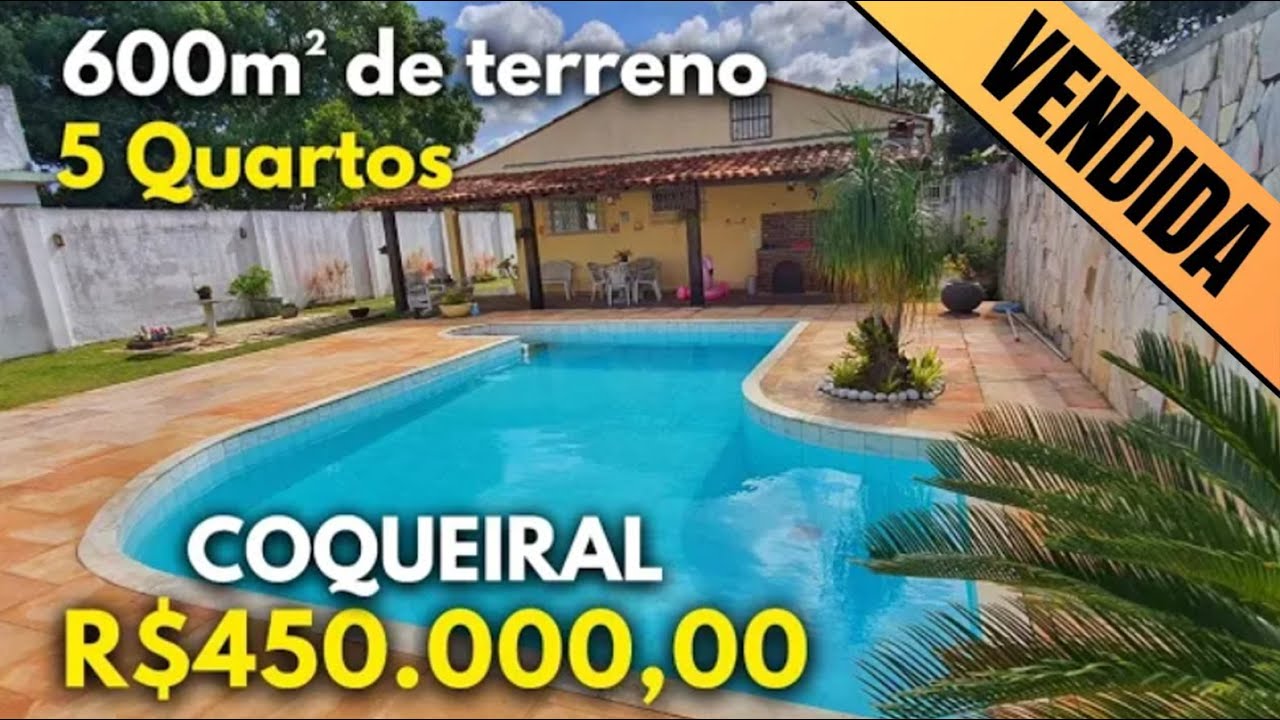 VENDIDA! ⚠️ 5 QUARTOS, PISCINÃO E TERRENÃO | PORTEIRA FECHADA | COQUEIRAL | CASA EM ARARUAMA RJ