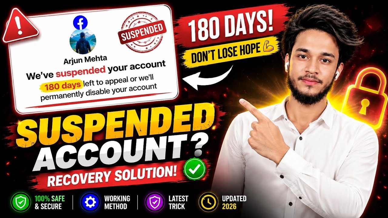Facebook Account Suspended 180 Days | How to Recover Suspended Facebook Account | Facebook Suspended