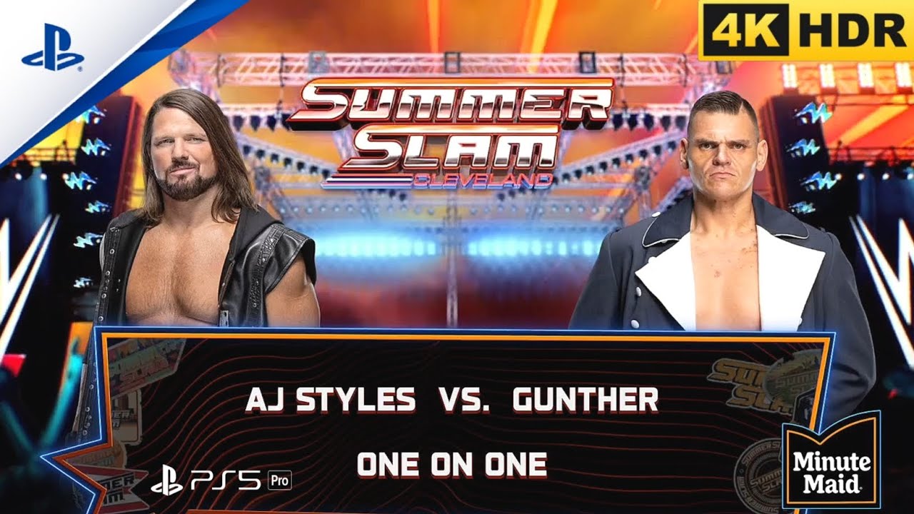 WWE2K25: AJ Styles VS. Gunther ONE ON ONE Match 💥 | Fusion-GamePlay 🎃 | #wwe2k25 