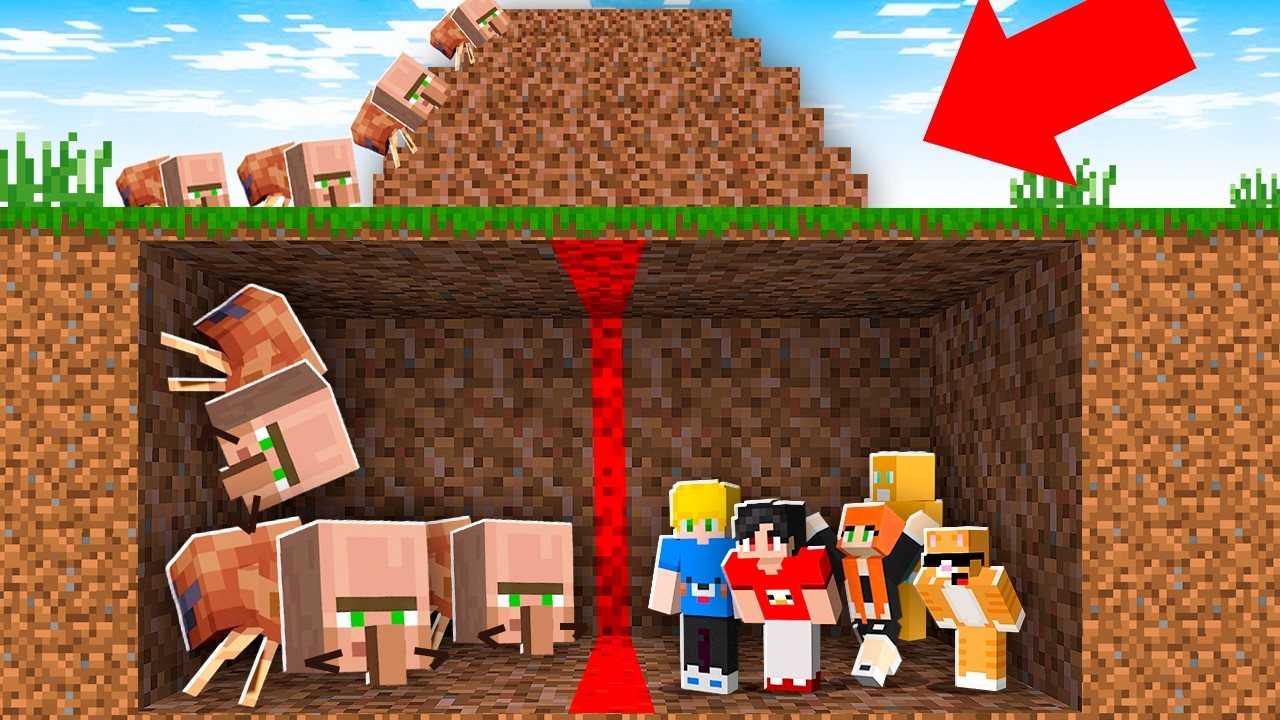 As Formigas Aldeões Dividiram o Formigueiro ao Meio no Minecraft!
