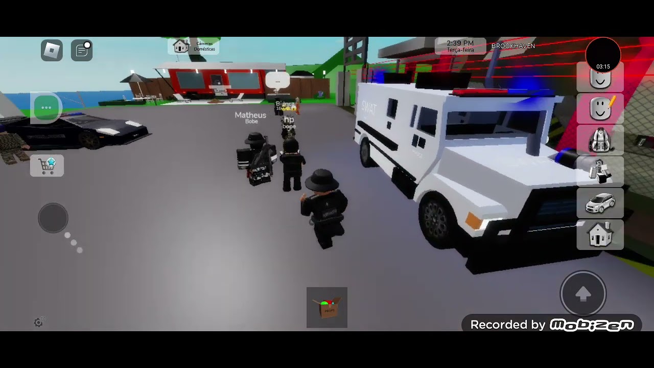 jogando BROOKHAVEN pela primeira vez A RUA VIROU UM BATALHÃO DE POLÍCIA