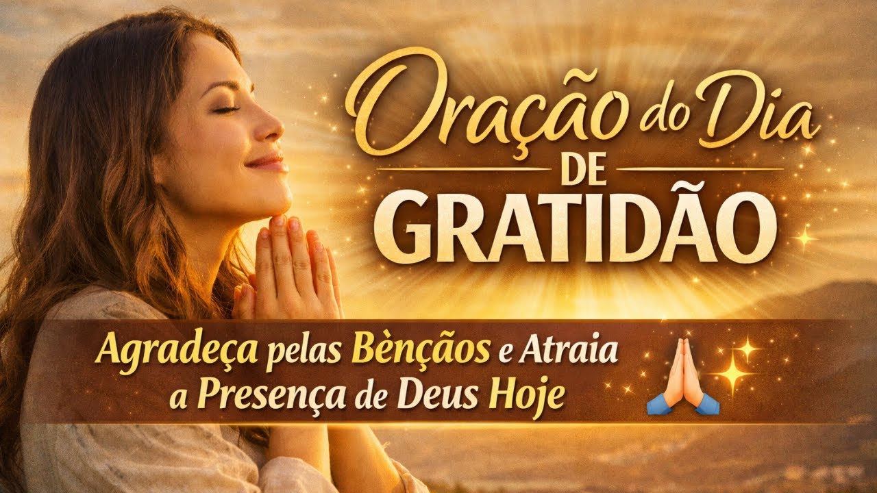 ORAÇÃO DO DIA de Gratidão | Agradeça pelas Bênçãos e Atraia a Presença de Deus Hoje 🙏✨