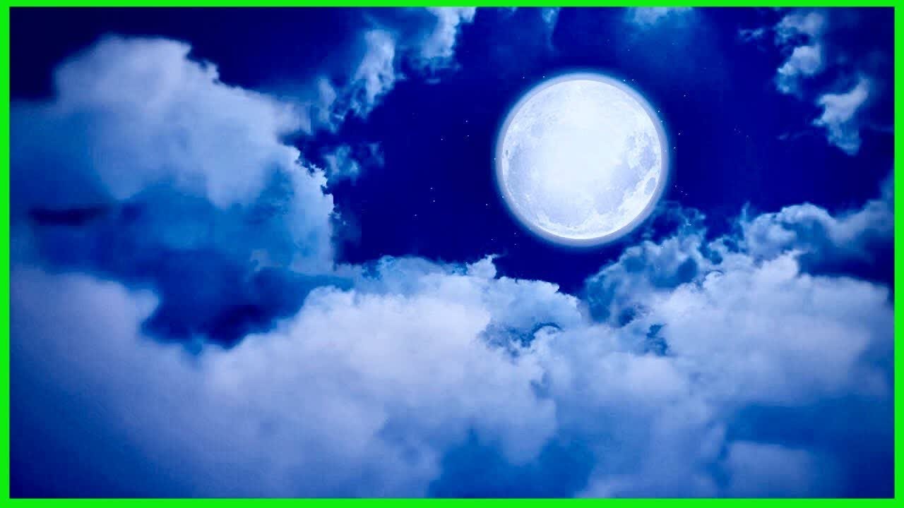 Background Loop 💕 Moon and cloud travel night sky animated background video ,Nature background ||