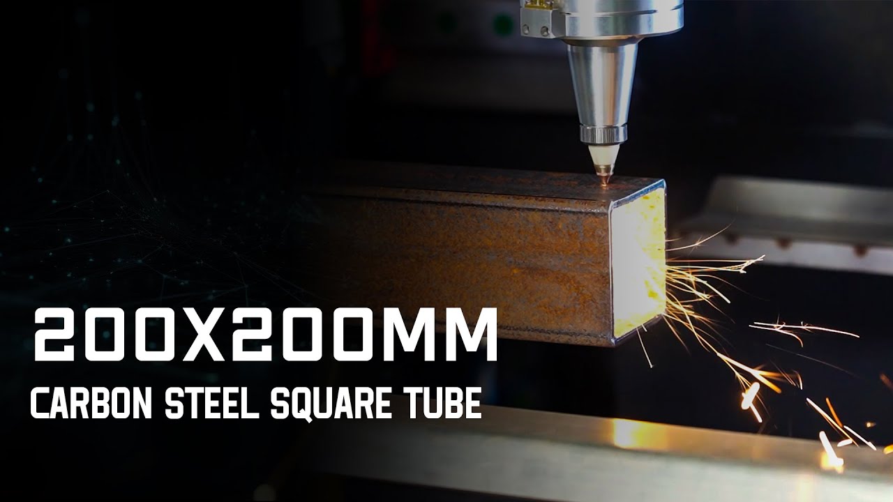 [LXSHOW Laser] 200x200mm carbon steel square tube cutting
