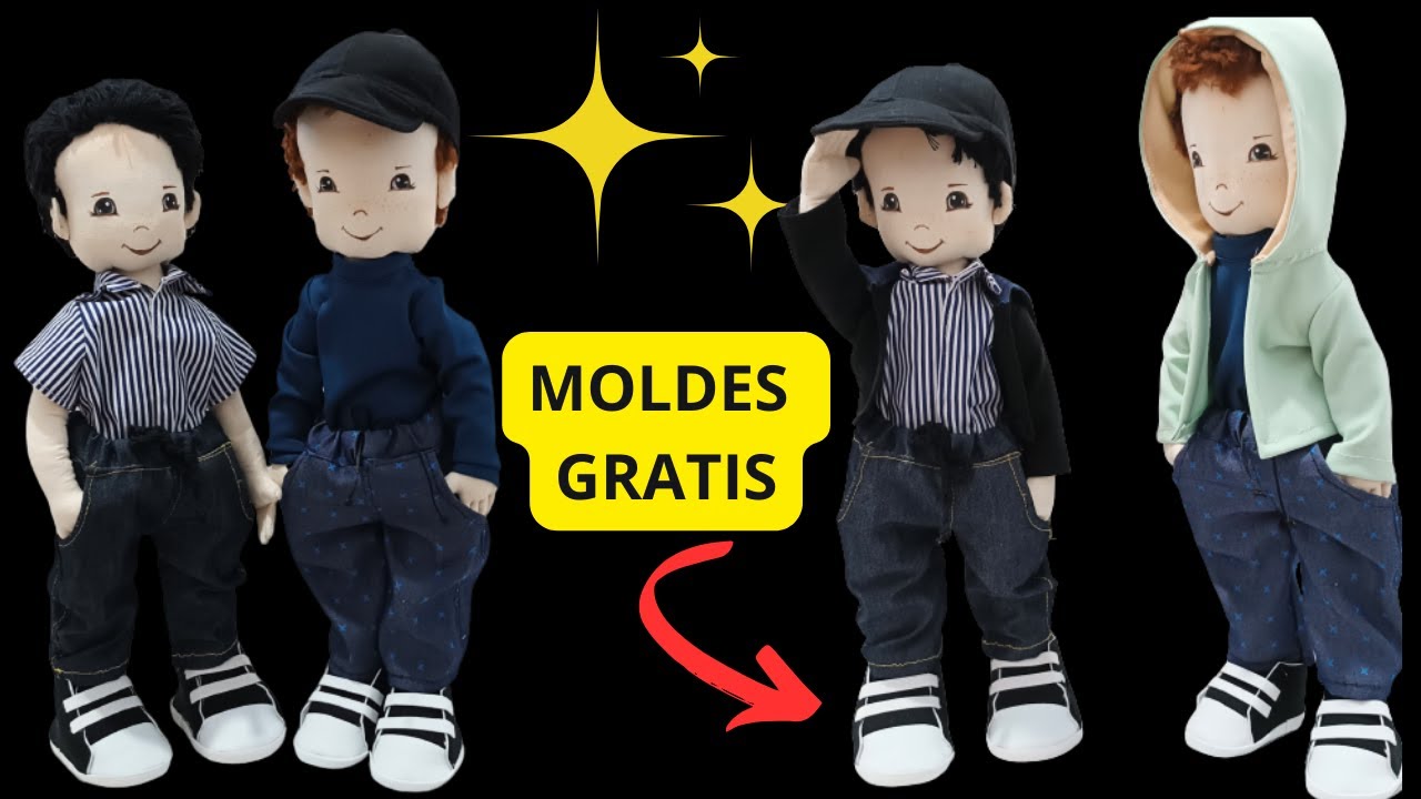 TÊNIS 👟 de boneca de pano - PASSO A PASSO- MOLDES GRÁTIS 😍
