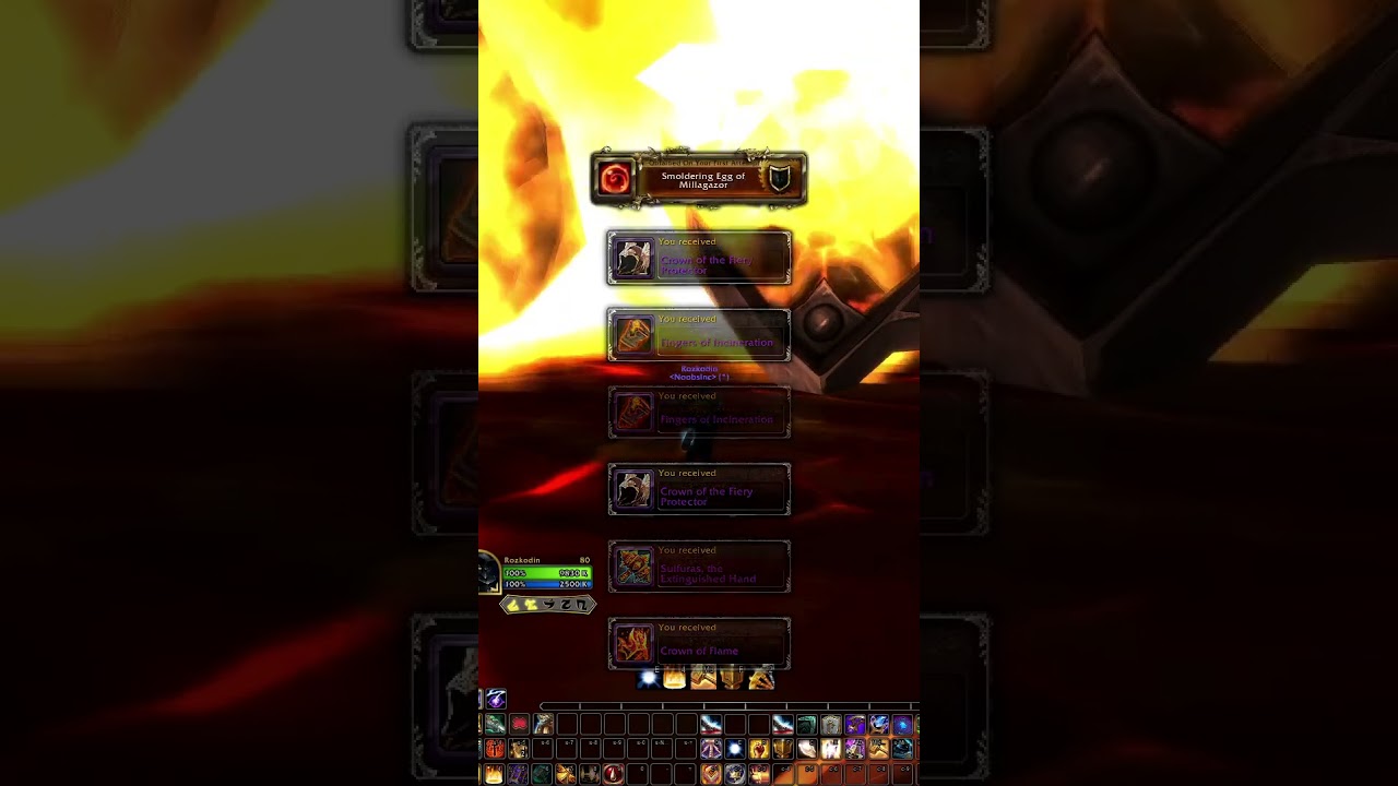 Paladin SMASHES Ragnaros For EPIC Loot Drop  #bounty #collectors #wow #loot #firelands #ragnaros