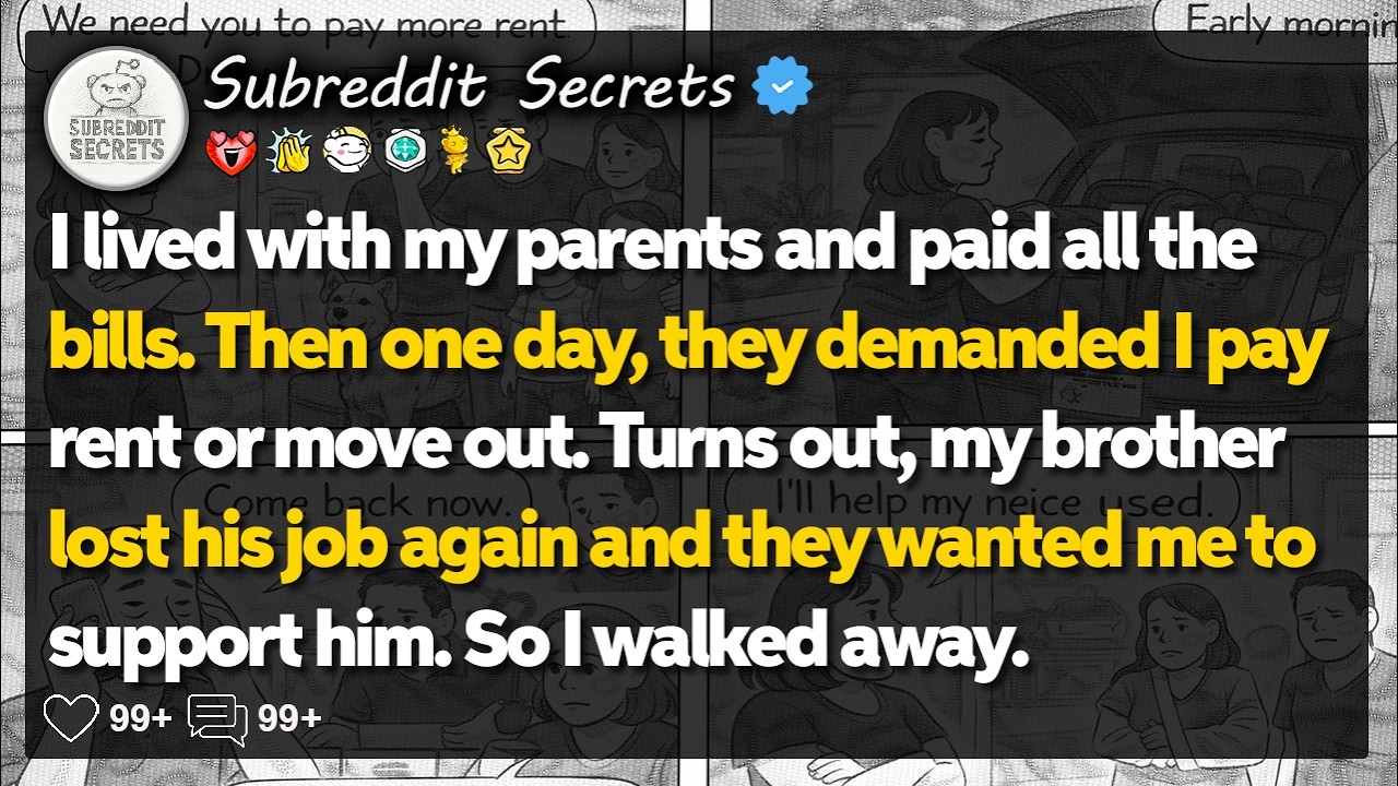 I lived with my parents and paid all the bills. Then one day, they demanded… Reddit Family Stories