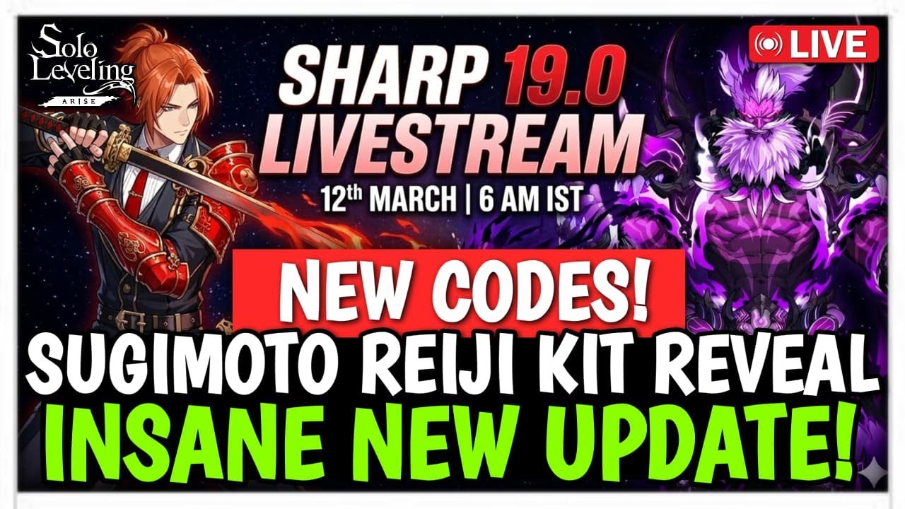 🚨NEW CODES🚨 DEVELOPER SHARP STREAM! SUGIMOTO REIJI KIT REVEAL - SOLO LEVELING: ARISE