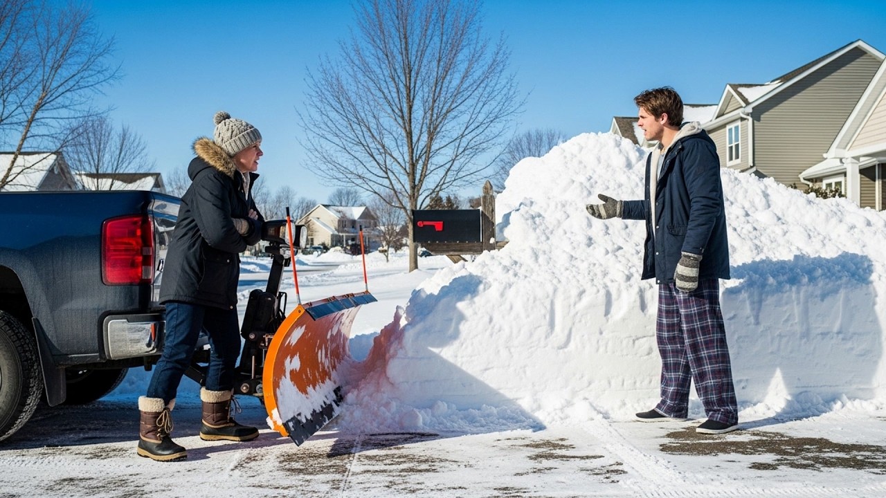 HOA Karen Blocked My Driveway With Snow, So I Blocked Hers With A Six Foot Wall